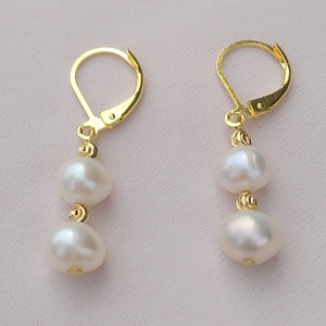 2 in 1 South Sea Pearl Earrings for Women Classic Fine Jewelry