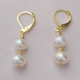 2 in 1 South Sea Pearl Earrings for Women Classic Fine Jewelry