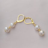 2 in 1 South Sea Pearl Earrings for Women Classic Fine Jewelry