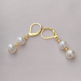 2 in 1 South Sea Pearl Earrings for Women Classic Fine Jewelry