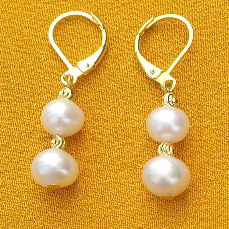 2 in 1 South Sea Pearl Earrings for Women Classic Fine Jewelry
