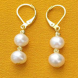 2 in 1 South Sea Pearl Earrings for Women Classic Fine Jewelry
