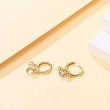 925 Silver Sun Star Moon Triple Earrings for Women