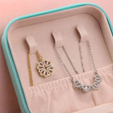 Four-leaf Clover Heart Pendant Necklace Women Gift Jewelry