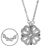 Four-leaf Clover Heart Pendant Necklace Women Gift Jewelry