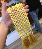 Rope Tasseled Beirut Amber Rosary Islamic Rosary 33 Beads Tasbih