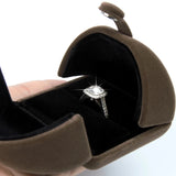 Special Velvet Wedding Double Ring Pendant Box Good Jewelry Display Gift Case