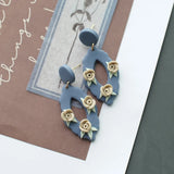 Vintage Floral Holiday Earrings Set