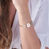 Personalized Family Name Bracelet for Mom 18K Plating Gift