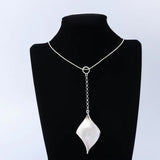 Special Leaves Leaf Sweater Pendant Necklace Long Chain Jewelry