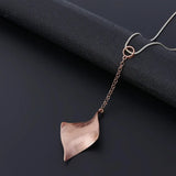 Special Leaves Leaf Sweater Pendant Necklace Long Chain Jewelry