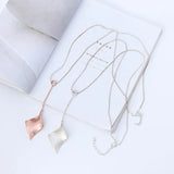 Special Leaves Leaf Sweater Pendant Necklace Long Chain Jewelry