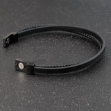 Men's Leather Bracelet Splicing Three Colors DIY Size