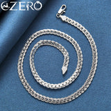 925 Sterling Silver 6mm Chain Necklace Men Women Wedding Jewelry