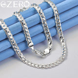 925 Sterling Silver 6mm Chain Necklace Men Women Wedding Jewelry