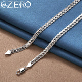 925 Sterling Silver 6mm Chain Necklace Men Women Wedding Jewelry