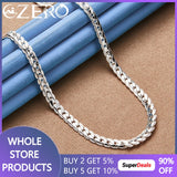 925 Sterling Silver 6mm Chain Necklace Men Women Wedding Jewelry