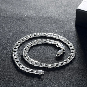 925 Silver Men's Necklace 16-24 inches 8MM Chain