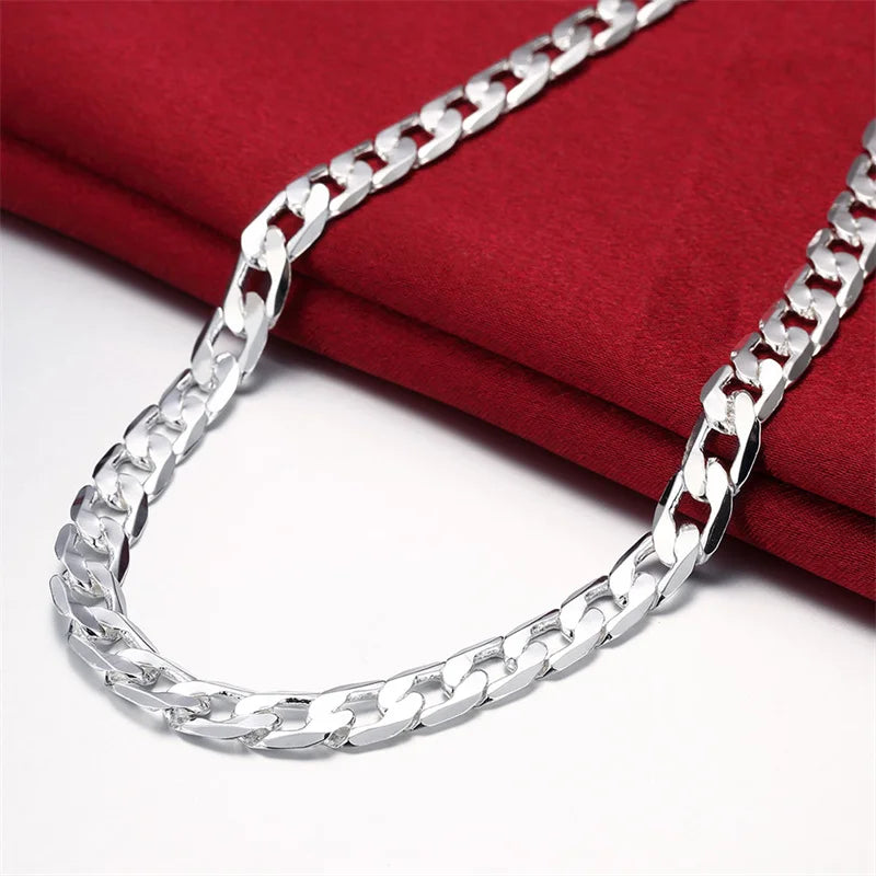 925 Silver Men's Necklace 16-24 inches 8MM Chain