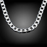 925 Silver Men's 8MM Chain Necklace 16-24 Inches
