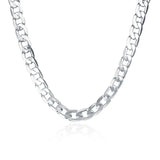 925 Sterling Silver Men's Necklace 2-8MM Chain 16-30 Inches