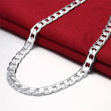 925 Sterling Silver Men's Necklace 2-8MM Chain 16-30 Inches