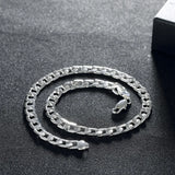 925 Silver Necklace Men's 20/24 Inches Chain Jewelry Wedding Christmas