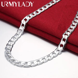 925 Sterling Silver Necklace 20/24 Inches 8MM Chain Jewelry Wedding Christmas