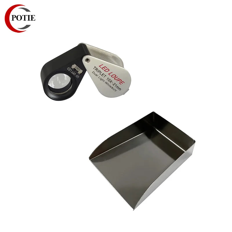 LED Loupe Glass with Stone Scoop for Jewelry Inspection