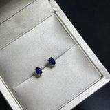 Natural Sri Lankan Sapphire Stud Earrings 3x5MM