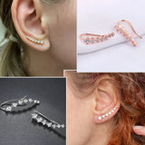Peas Climbing Clip on Earrings Pearl Ear Cuff Earring