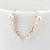 Peas Climbing Clip on Earrings Pearl Ear Cuff Earring