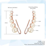 Peas Climbing Clip on Earrings Pearl Ear Cuff Earring