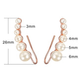 Peas Climbing Clip on Earrings Pearl Ear Cuff Earring