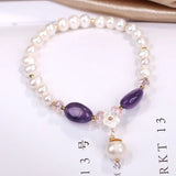 Strawberry Crystal Freshwater Pearl Bracelet Hand Decoration