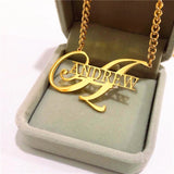 Custom Initial Name Pendant Necklace Gothic Jewelry Choker