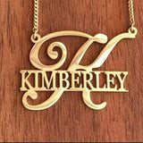 Custom Initial Name Pendant Necklace Gothic Jewelry Choker