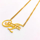 Custom Initial Name Pendant Necklace Gothic Jewelry Choker