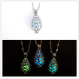Water Drop Luminous Necklace Hollow Cage Clavicle Chain
