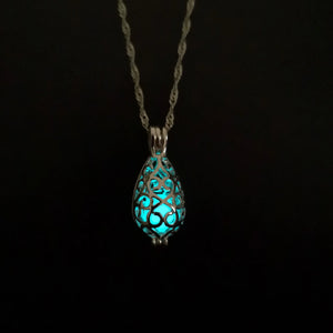 Water Drop Luminous Necklace Hollow Cage Clavicle Chain