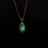 Water Drop Luminous Necklace Hollow Cage Clavicle Chain