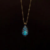 Water Drop Luminous Necklace Hollow Cage Clavicle Chain