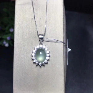 925 Silver Natural Grape Stone Necklace, No Discoloration