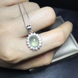 925 Silver Natural Grape Stone Necklace, No Discoloration