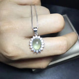 925 Silver Natural Grape Stone Necklace, No Discoloration