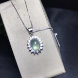 925 Silver Natural Grape Stone Necklace, No Discoloration
