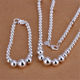 925 Silver Buddha Beads Jewelry Set for Wedding