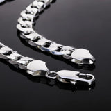 925 Sterling Silver Men's 12MM Chain Necklace