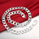 925 Silver Men's Necklace 12MM Chain 18-30 inches