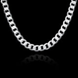 925 Sterling Silver Men's 12MM Chain Necklace